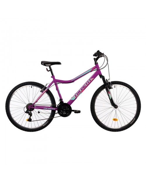 Bicicleta MTB Colinelli COL04, Marimea 460 mm, 26 inch, Violet, Schimbator Shimano, 18 Viteze, Cadru Otel, Frane V - Brake