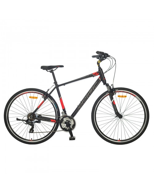 Bicicleta Trekking Polar Helix - 28 Inch, L, Negru-Rosu