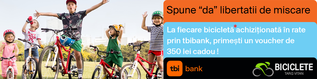 Biciclete in rate prin TBI bank